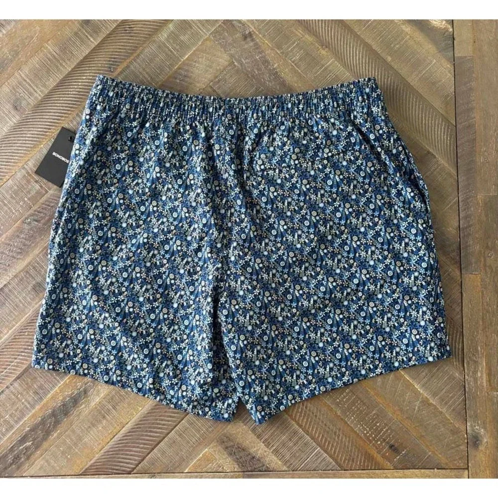 Bonobos Mens Size Large Navy Floral Swim Trunks 7 Inch Inseam  BOE26115RO NWT